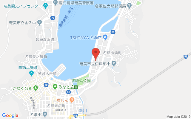 奄美の保険相談窓口のマップ